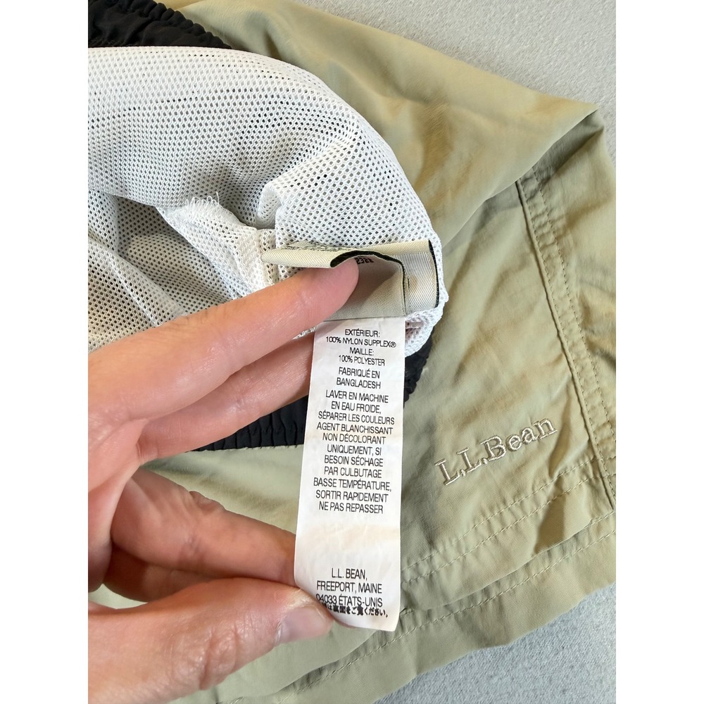 LL Bean Supplex Nylon Shorts Tan Khaki Mesh Lined Hiking Water Mens XL 0XR40 - Picture 12 of 14